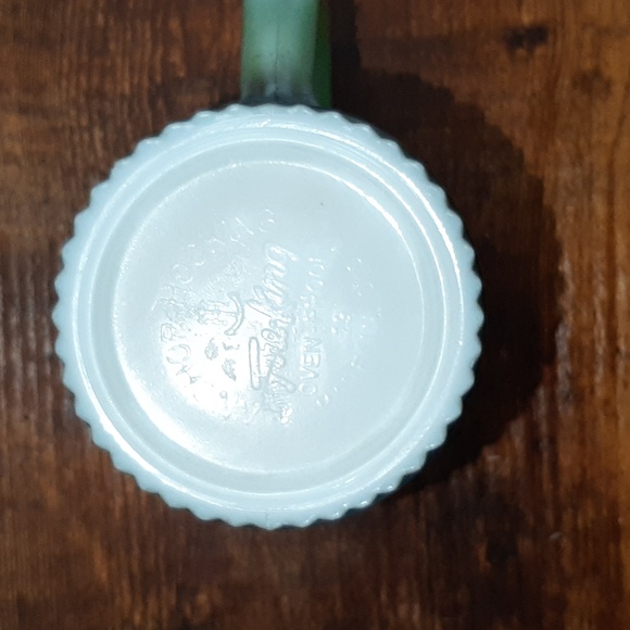 Vintage Anchor Hocking Green Black Stackable Coffee Mug - Picture 6 of 6